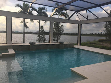 A Model Home Pool at The Lake Club in Lakewood Ranch